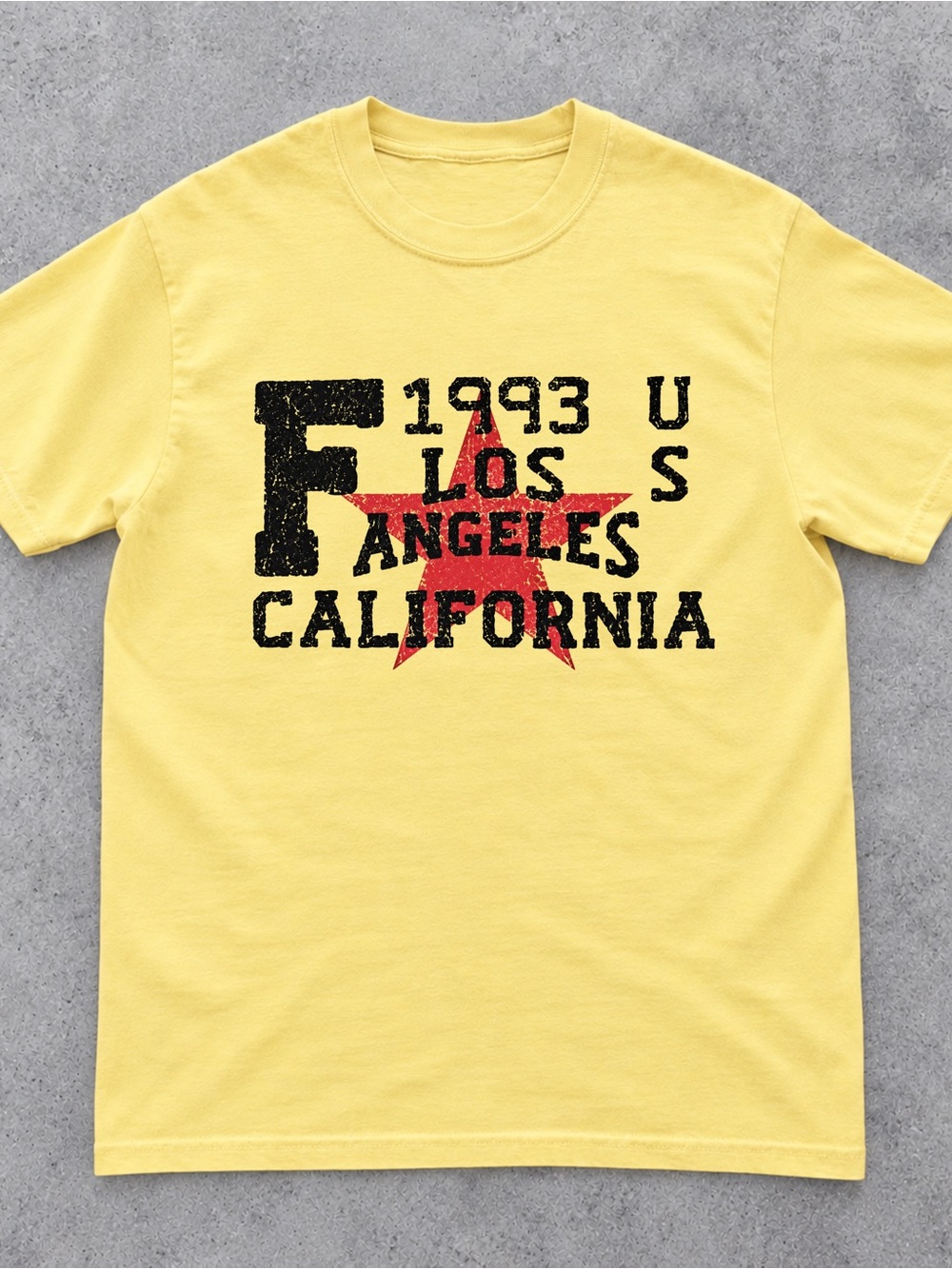 Gildan Los Angeles California 1993 Star Graphic T-shirt